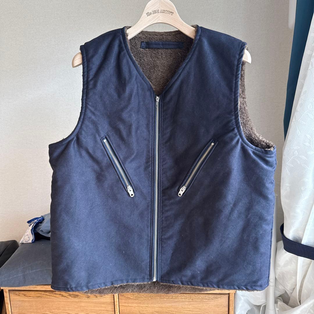 Nigel Cabourn N-1 アルパカウールボア リバーシブルデッキベスト