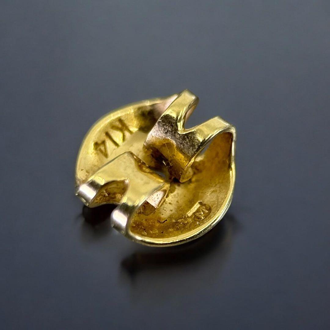 【極上】ミキモト　K14 ピアス　アコヤ　本真珠　ベビーパール　片耳