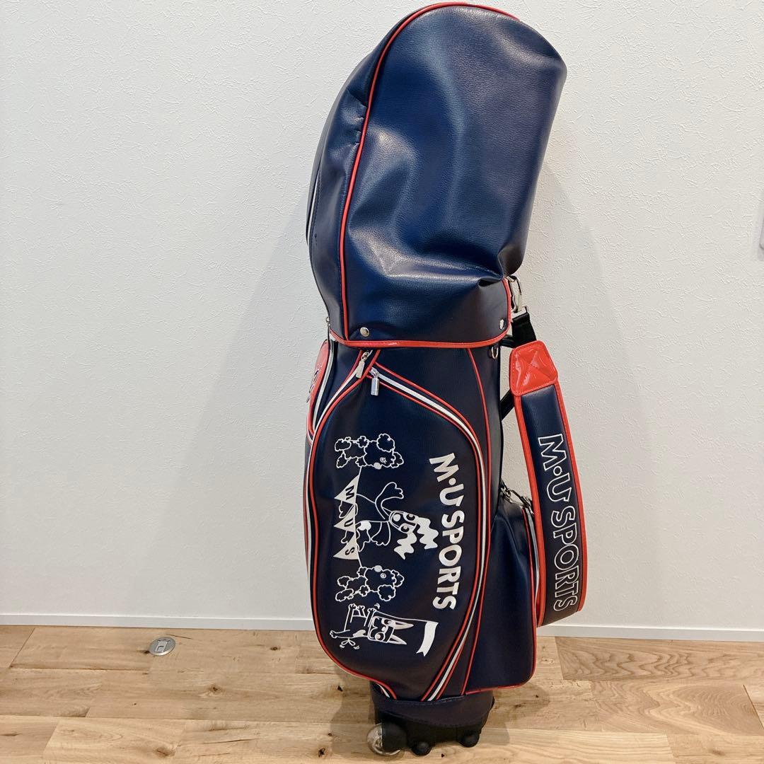 MU SPORTS キャディバッグ 8.5型 ローリングソール フードカバー付き