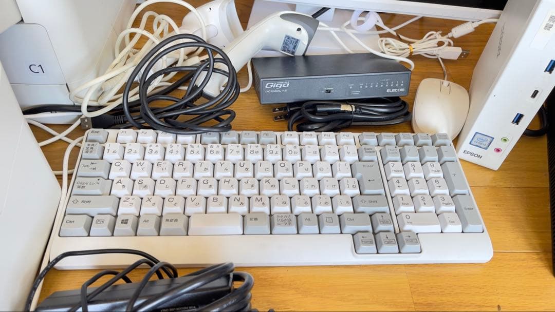 WindowsデスクトップPCとEPSONプリンター、スキャナーフルセット