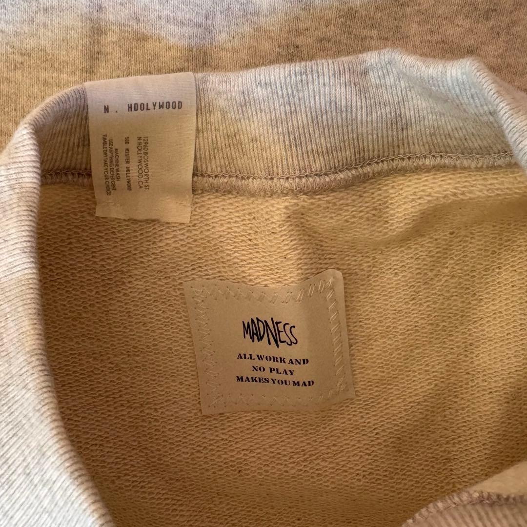 エヌハリウッド × MADNESS クルーネックスウェット 40