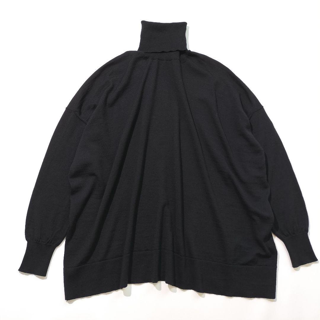 WIRROW ウィロー ウール タートルネック ニット プルオーバー ブラック