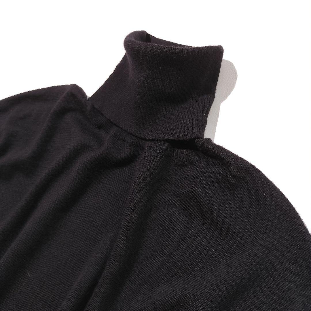 WIRROW ウィロー ウール タートルネック ニット プルオーバー ブラック