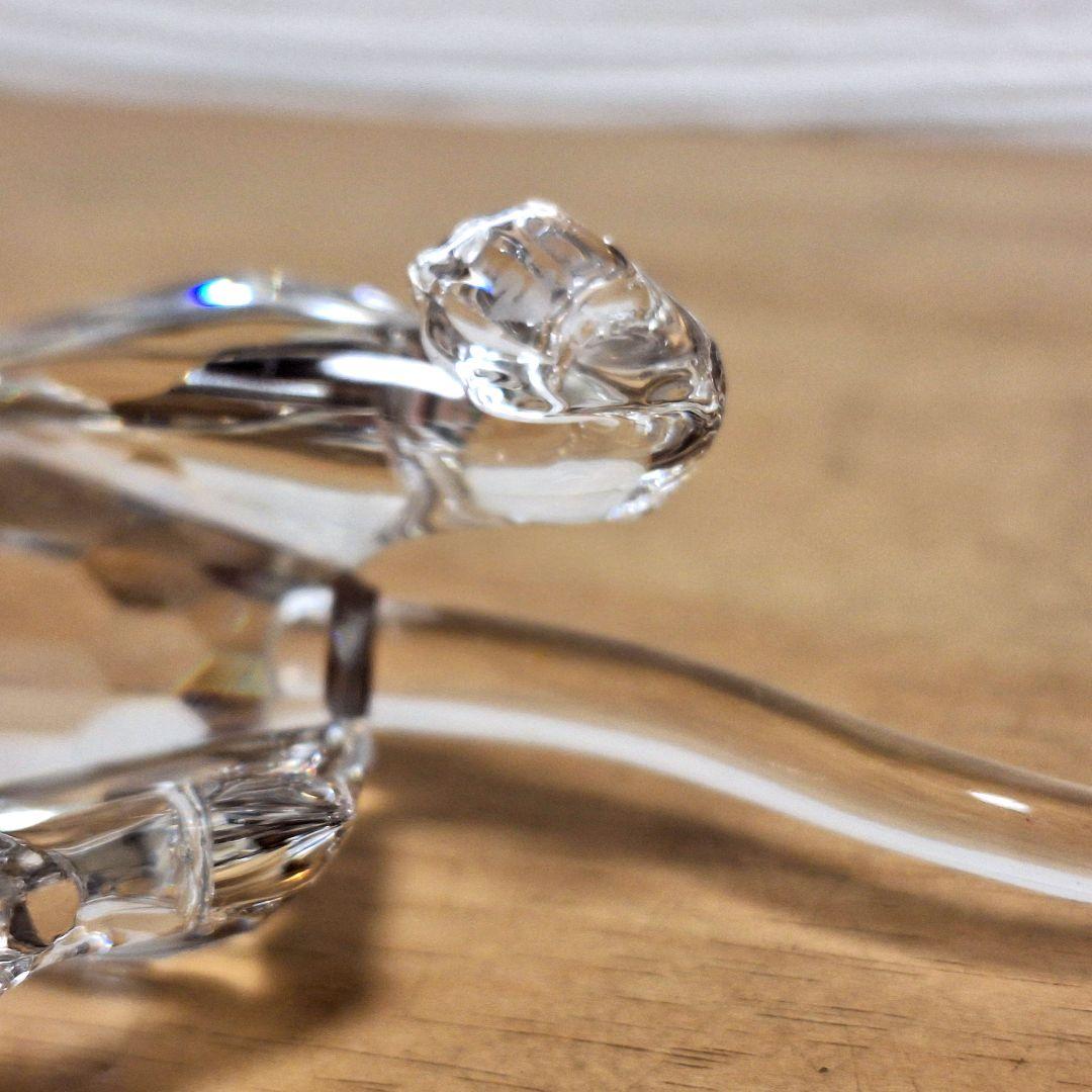 【極美品】スワロフスキー クリスタル 置物 パンサー 豹 フィギュリン