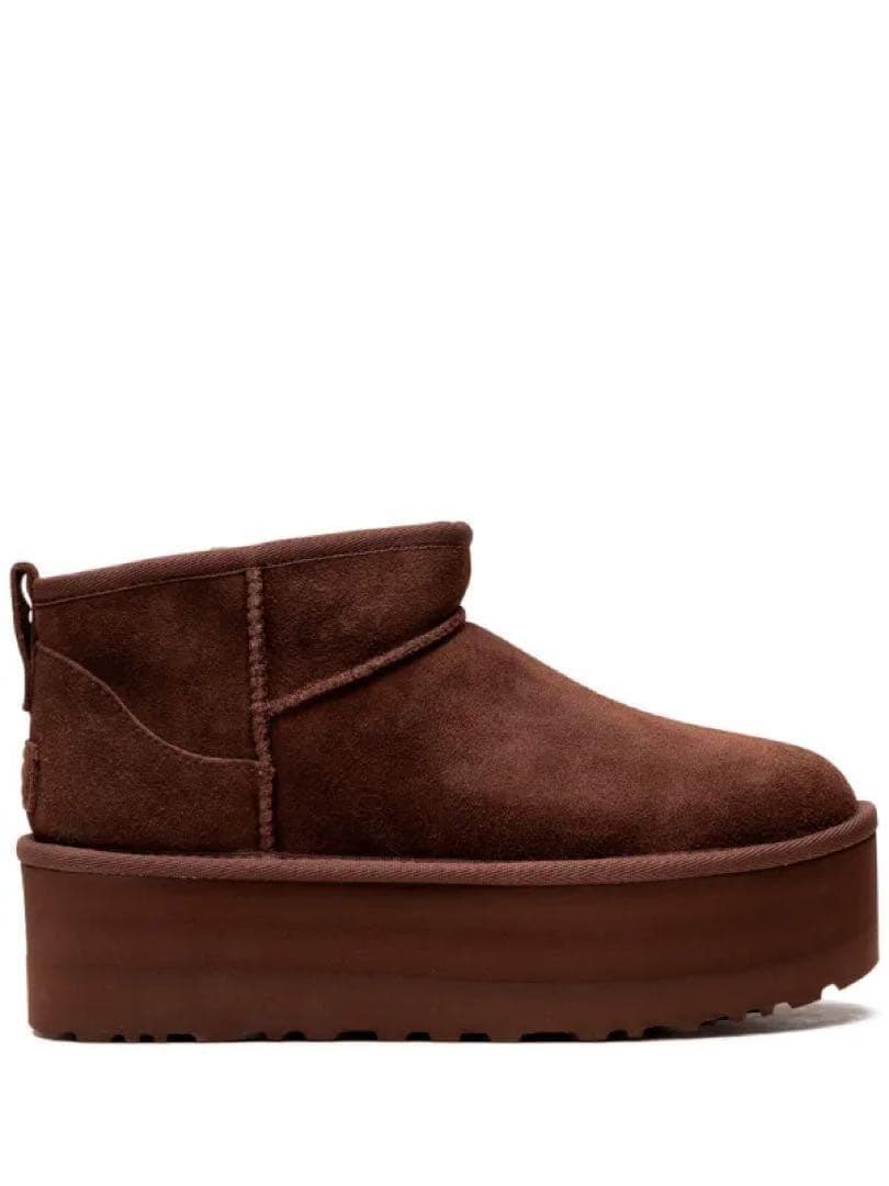【新品未使用】UGG ムートンブーツ　ウルトラミニ 厚底　23　バーントシダー
