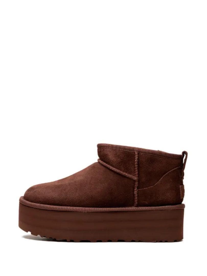 【新品未使用】UGG ムートンブーツ　ウルトラミニ 厚底　23　バーントシダー