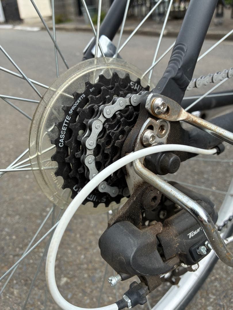 練馬区　あさひ　クロスバイク　ウィークエンドバイクス　7段変速　ブラック