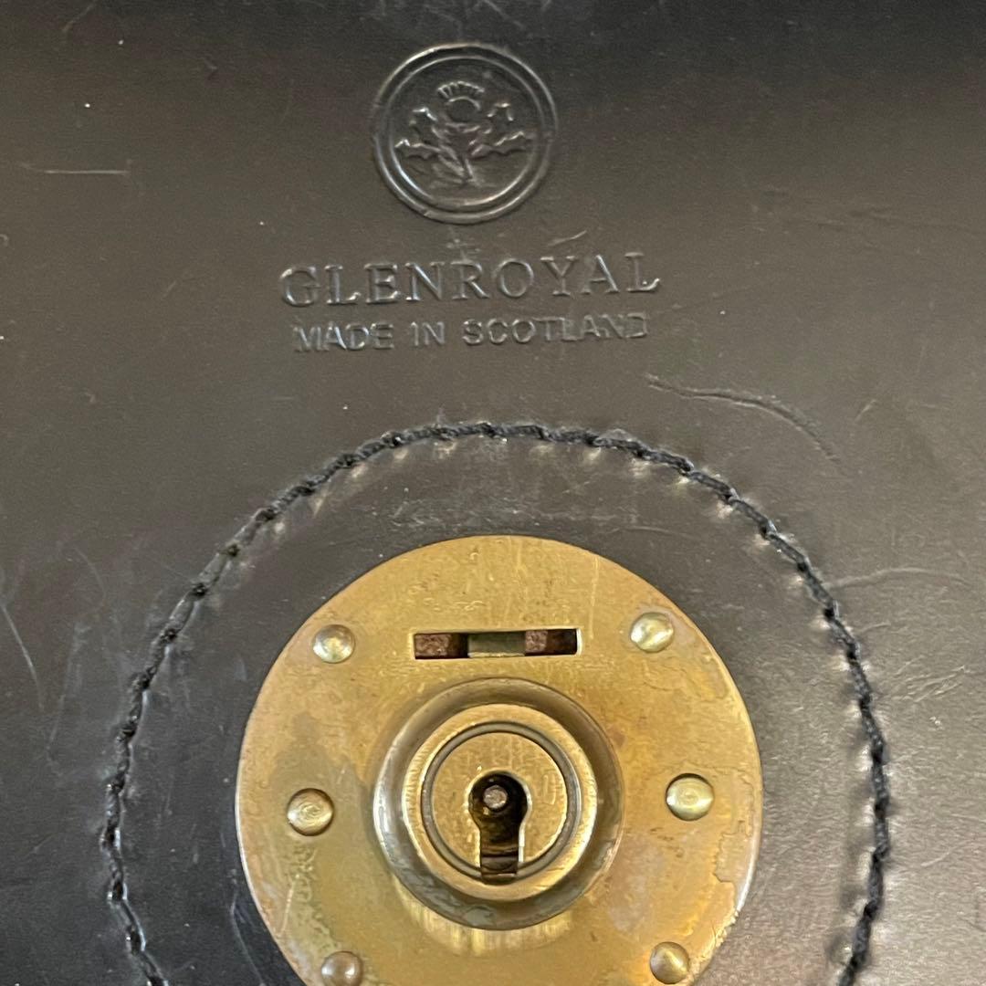 極美品✨グレンロイヤル ビジネスバッグ ブリーフケース ロック ゴールド 黒