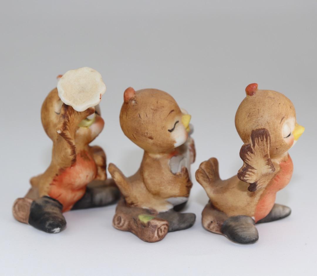 陶器製ジョセフ（ヨセフ・オリジナル）小さな可愛い小鳥の置物 6体セット