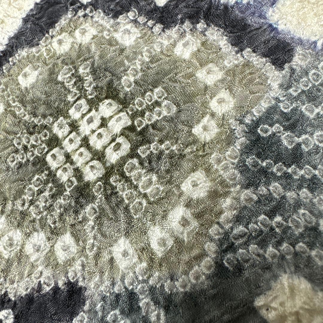 藤娘きぬたや 薄グレー 総絞り 下り藤 訪問着