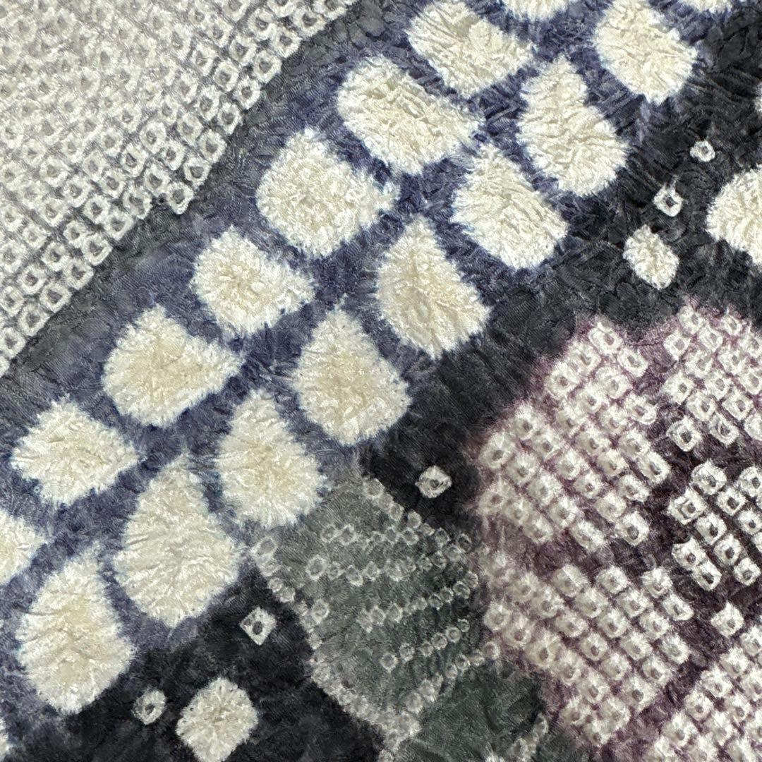 藤娘きぬたや 薄グレー 総絞り 下り藤 訪問着