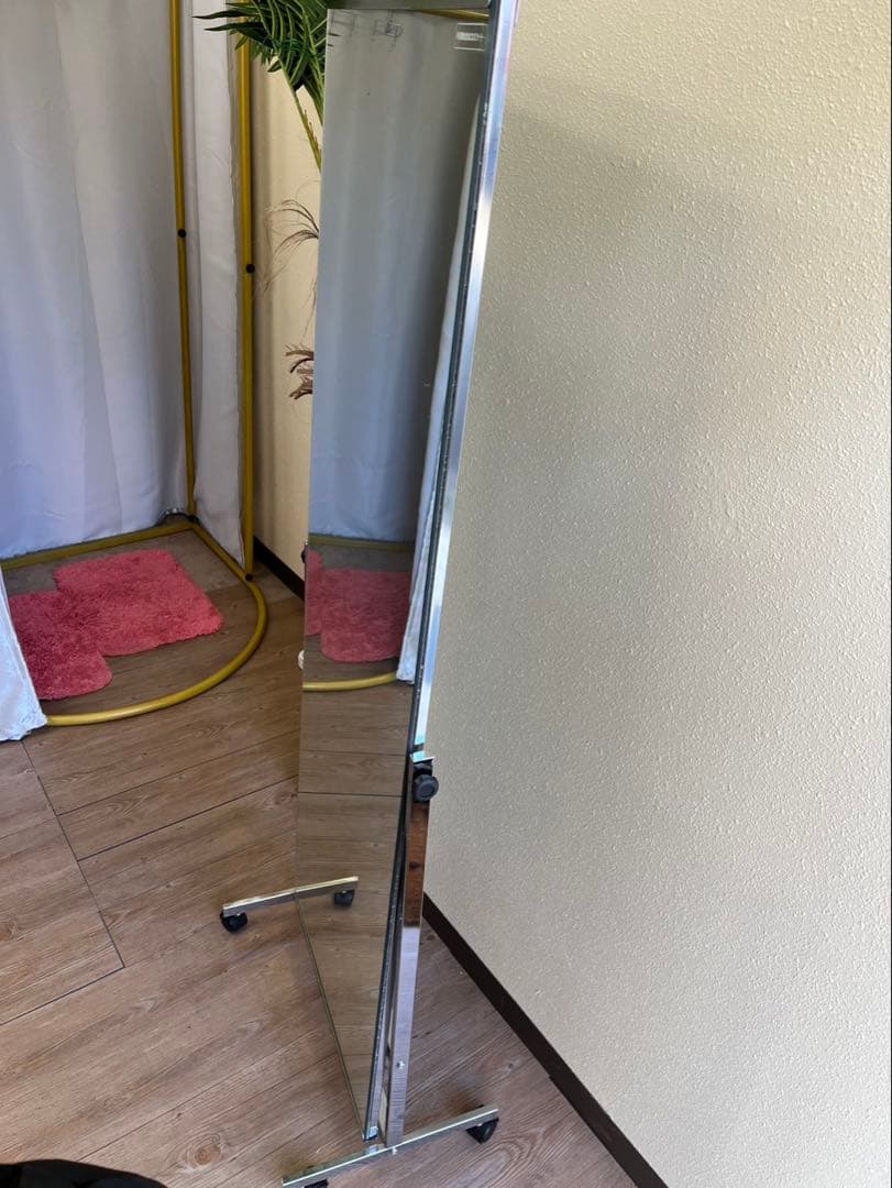 スタンドミラー 高さ158 cm キャスター付き