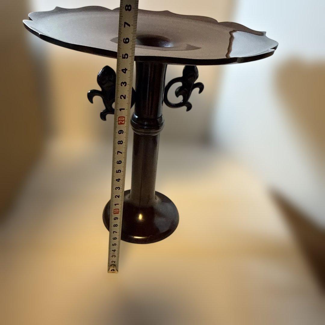 茶道具　花瓶　フラワーベーススタンド 桔梗　ダークブラウン