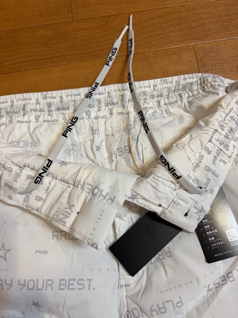 PING キルティングダウンパンツ ホワイト