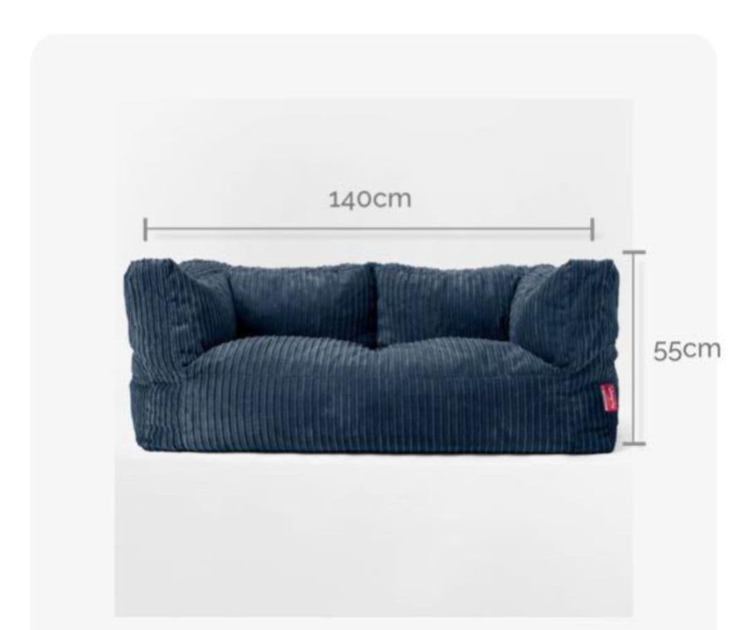 K*e様 loungepug ソファ ブラック ビーズクッションソファ 2人掛け