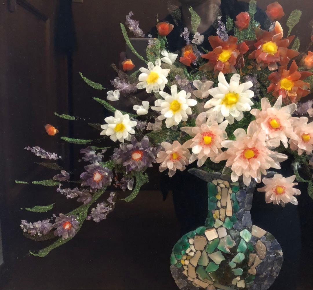 迫力の宝石画　貴石画　天然石　美術工芸品　昭和レトロ