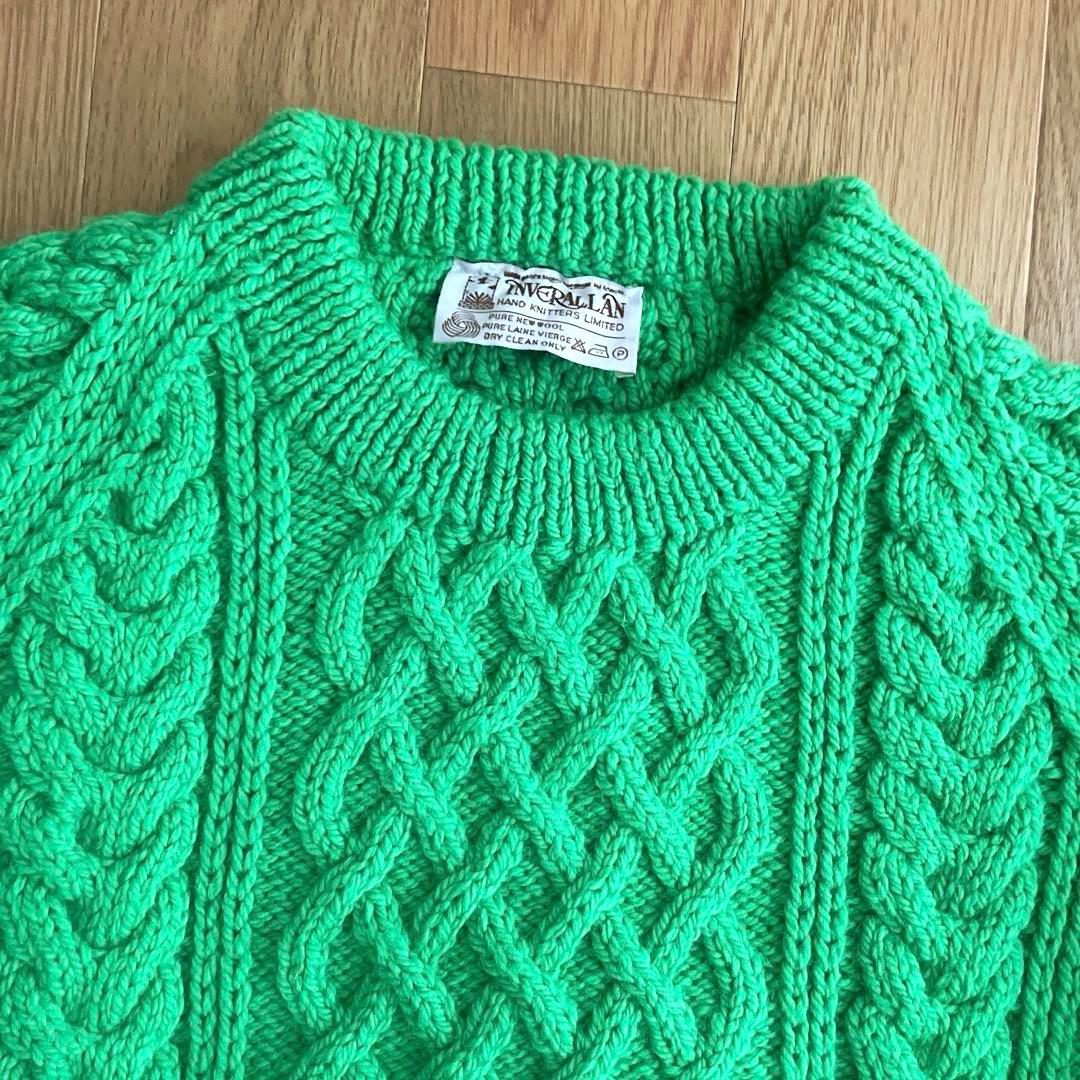 インバーアランINVERALLAN ニット　茶タグ　ケーブル編み