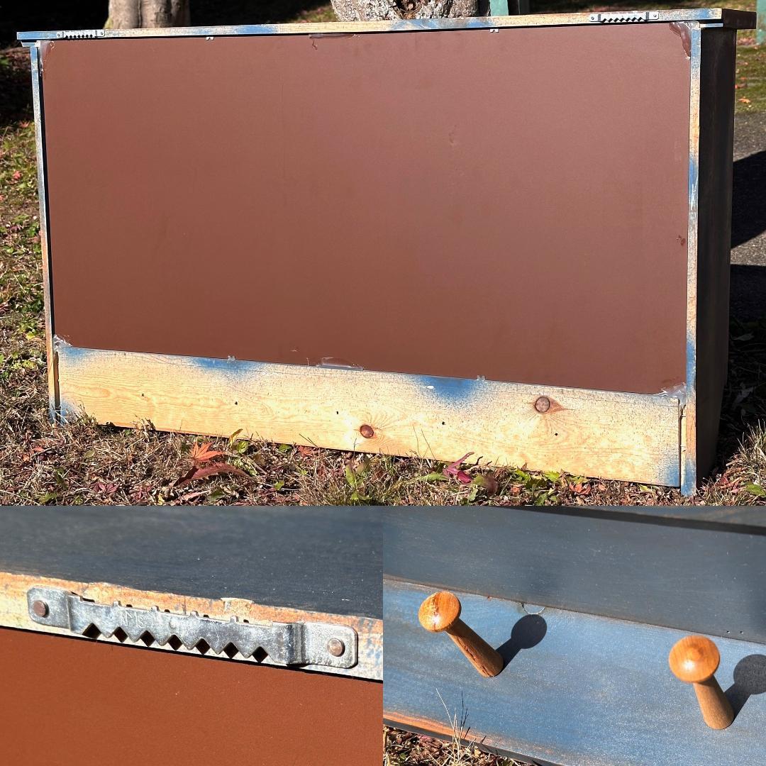 ビンテージ　シャドーボックス　ウォールシェルフ　W91cm　シャビーな佇まい！