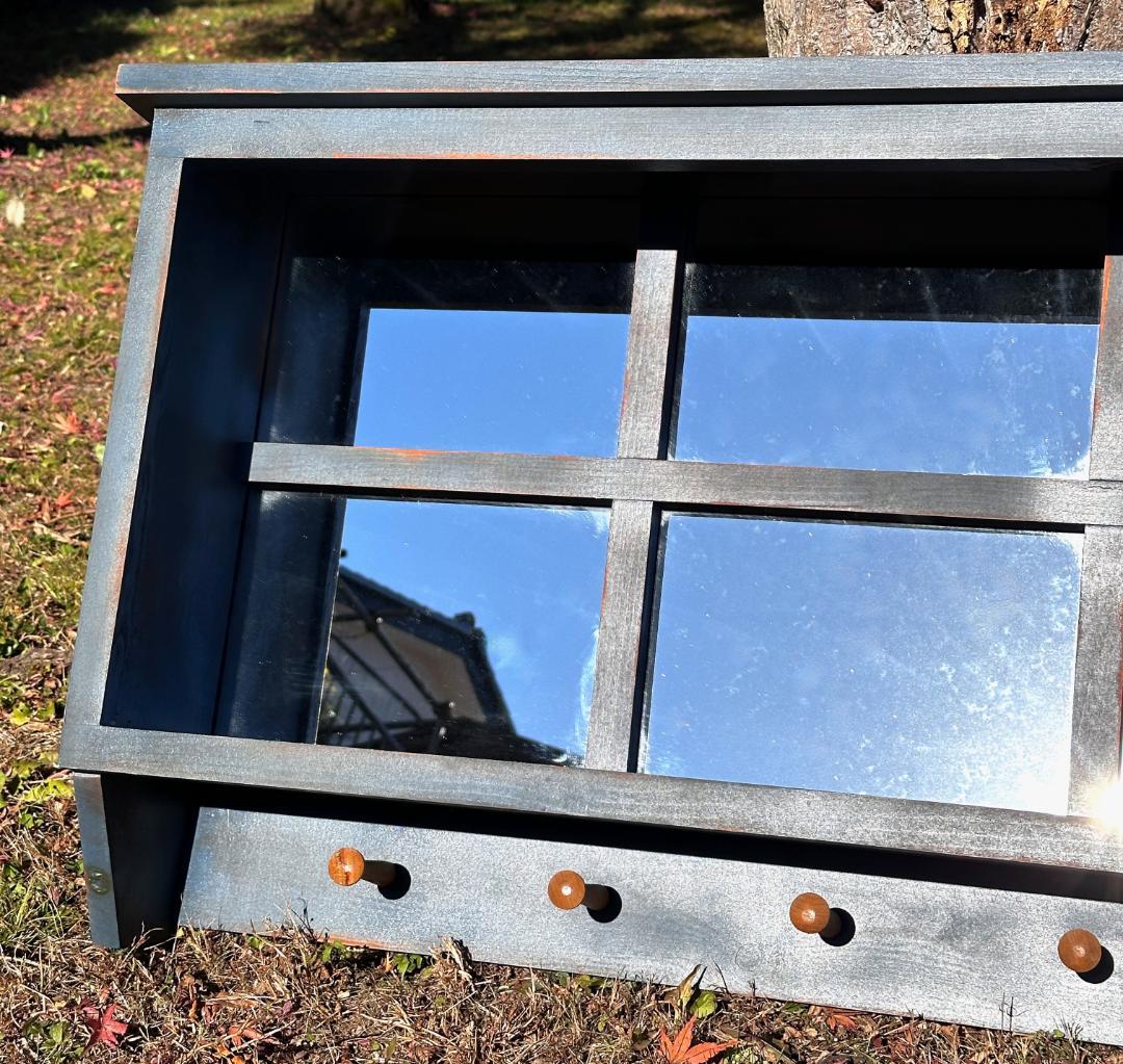 ビンテージ　シャドーボックス　ウォールシェルフ　W91cm　シャビーな佇まい！