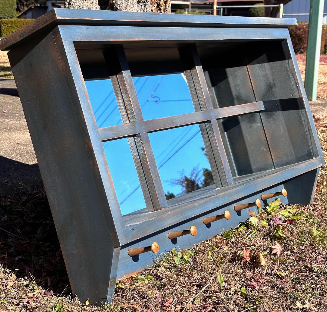 ビンテージ　シャドーボックス　ウォールシェルフ　W91cm　シャビーな佇まい！