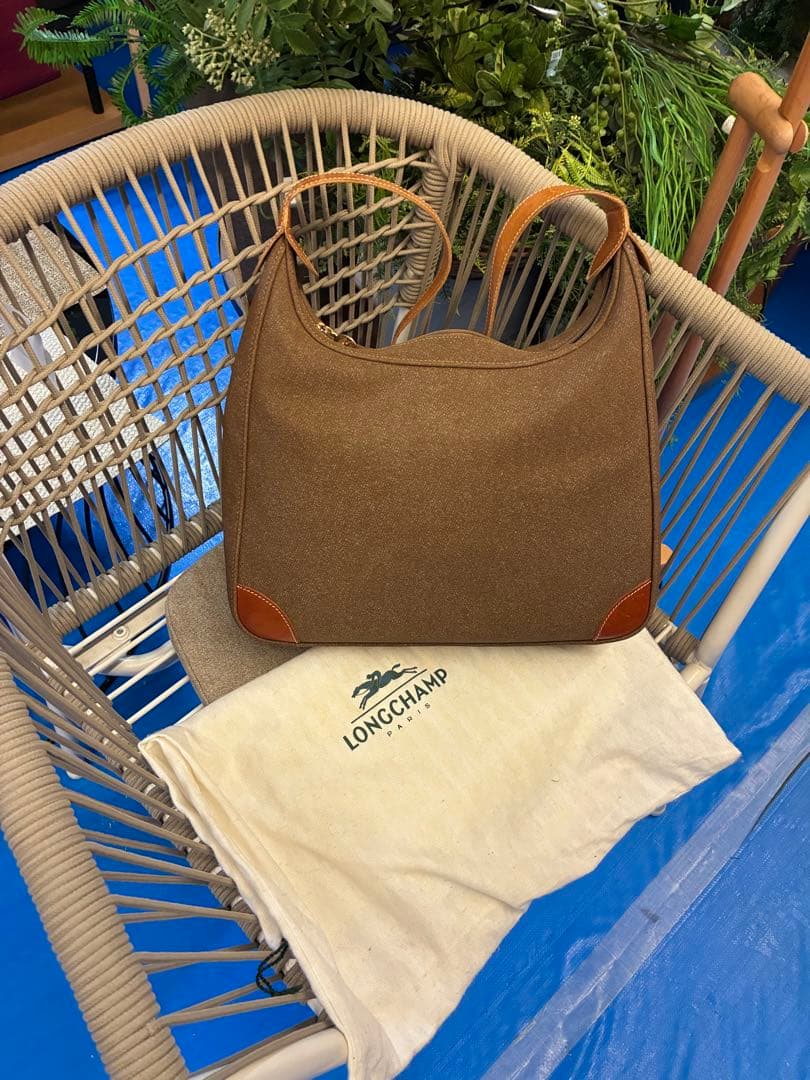 LONGCHAMP ブラウン ショルダーバッグ 保存袋付き