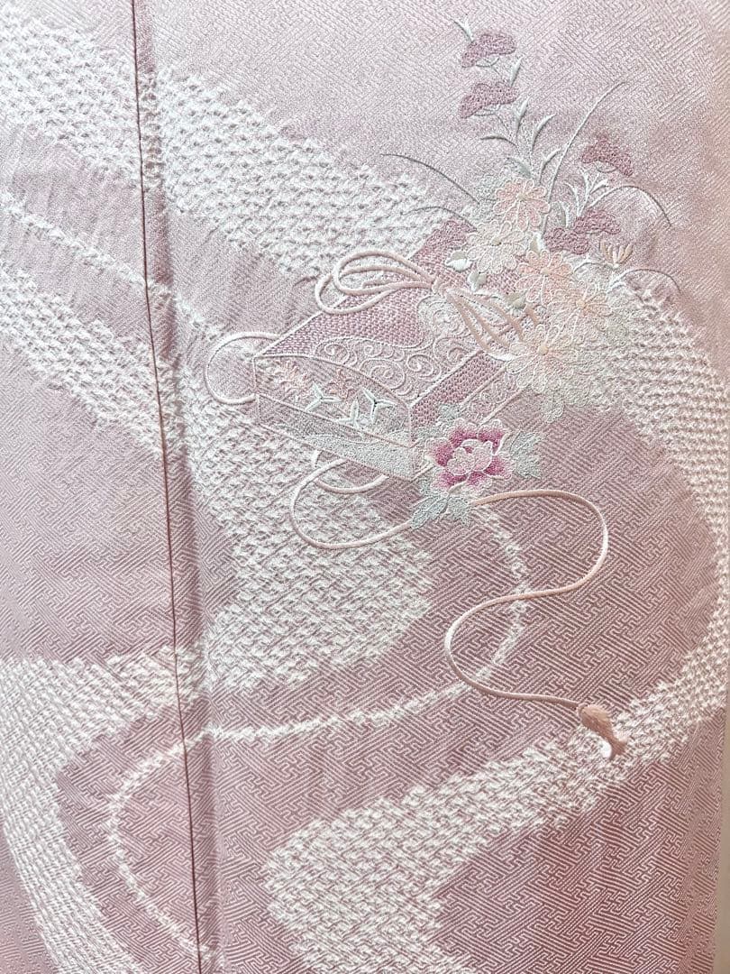 美品　未使用　しつけ糸付き　正絹訪問着　フルセット4点　卒業式　入学式　お宮参り