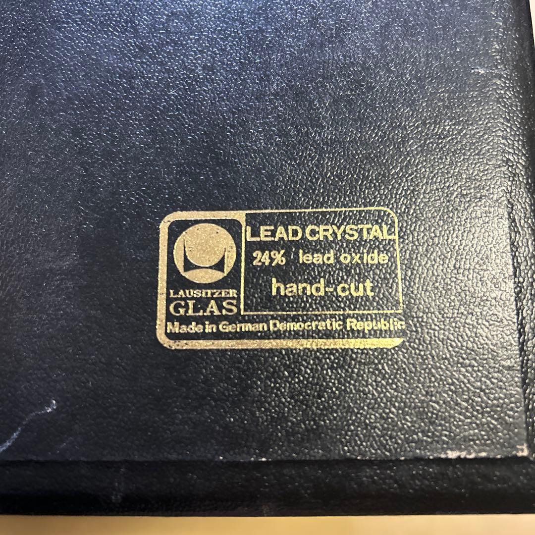 ドイツLAUSITZER ラウジッツァー ハンドカット赤披 クリスタルガラス花瓶