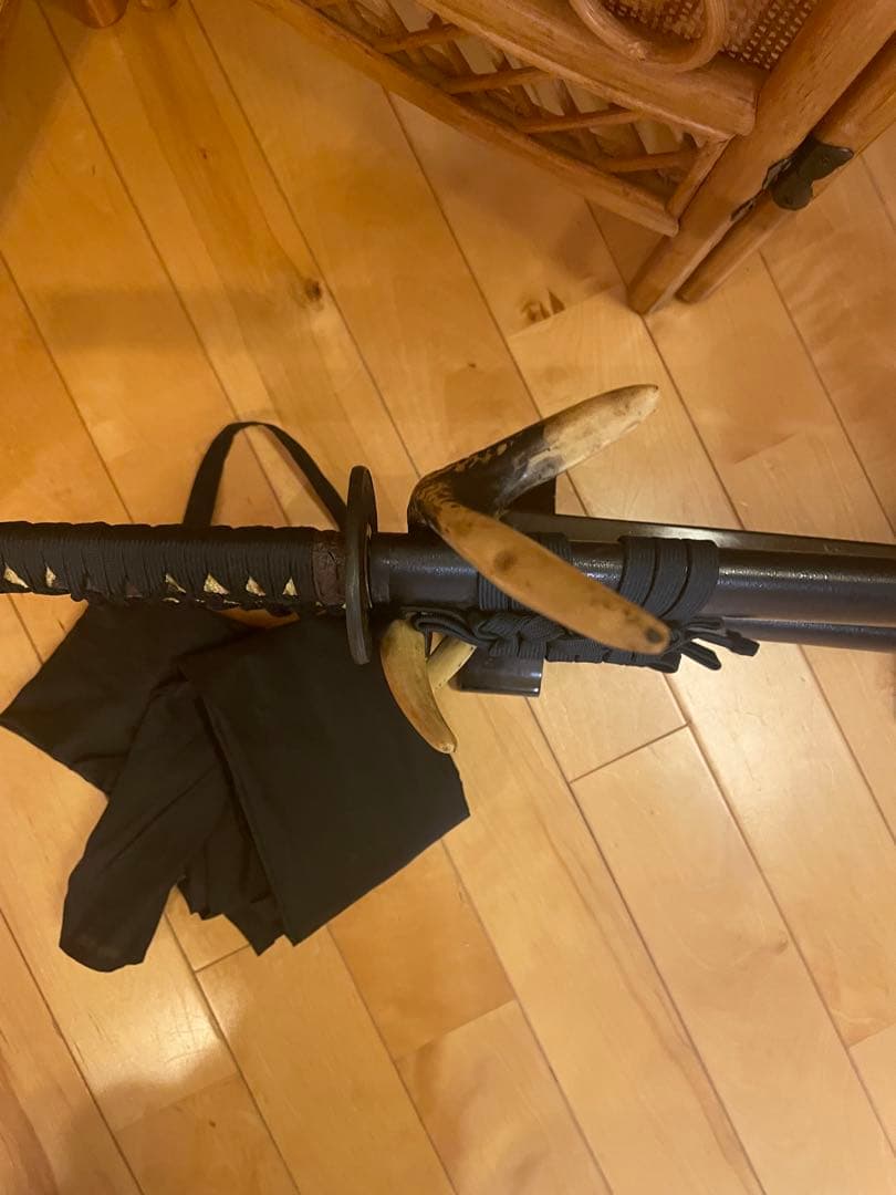 日本刀　模造刀　刀掛代　スタンド　インテリア　レトロ