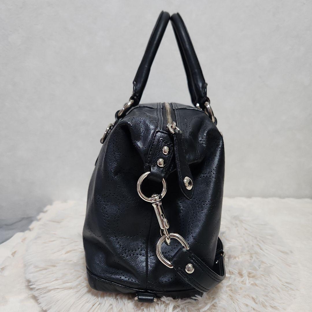 ☆美品☆COACH 2WAY 黒 レザー ショルダー ハンドバック F17130