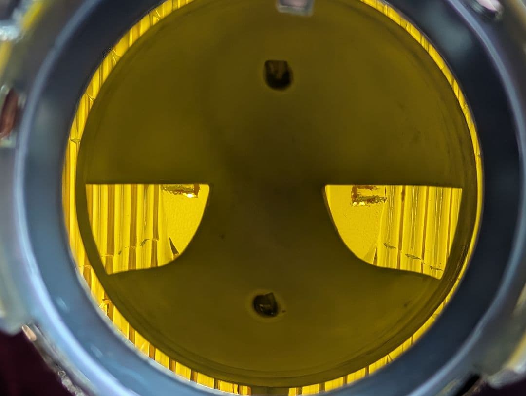 マーシャル 720 ヘッドライト リム付き イエローレンズ キティ 彫り猫 旧車