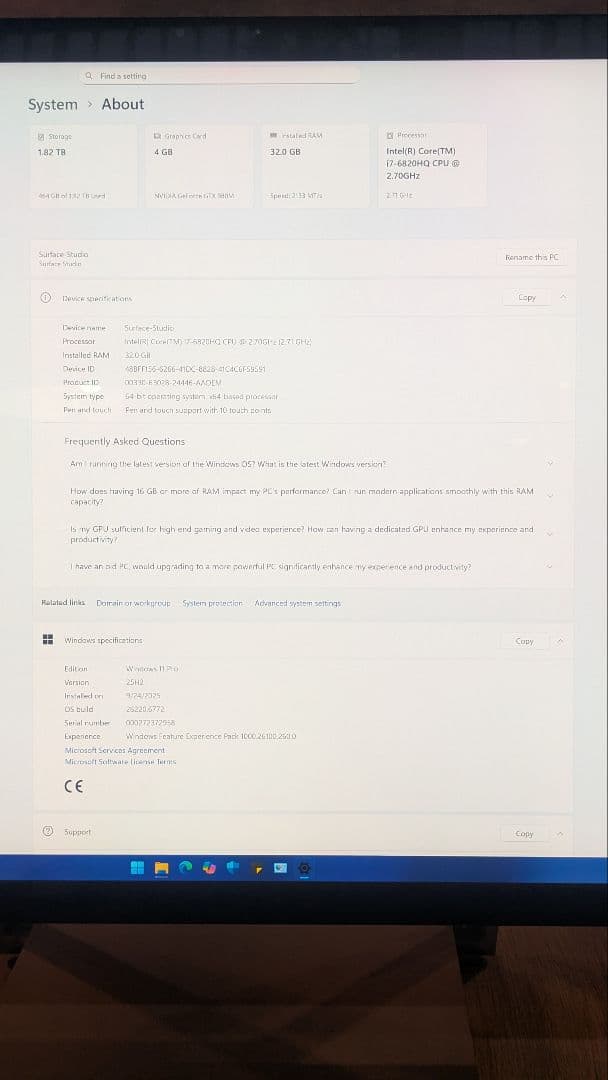 Microsoft Surface Studio 日本語キーボード、新品同様