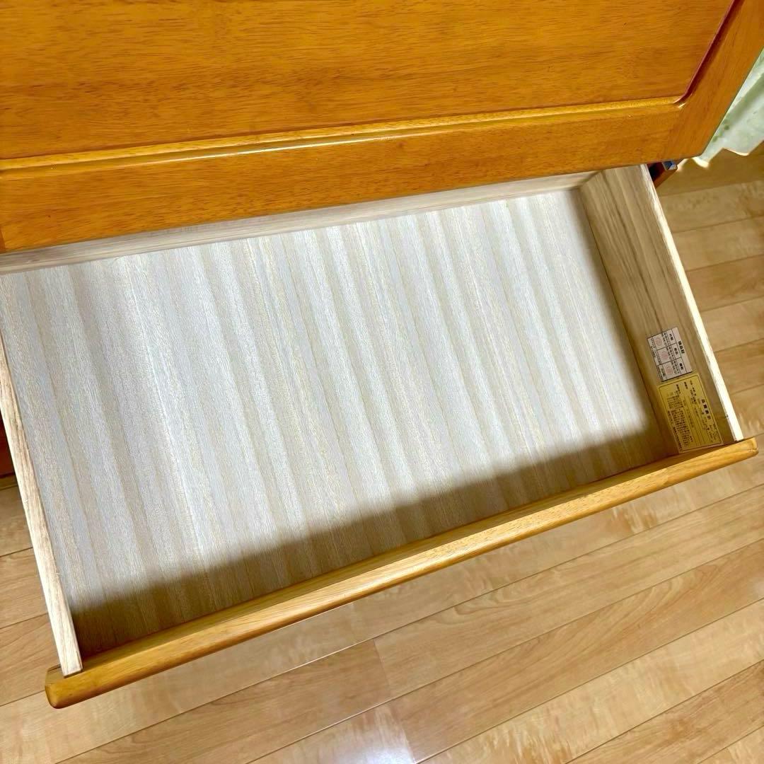 吉川木工 天然木 ライティングビューロー ライティングデスク 机