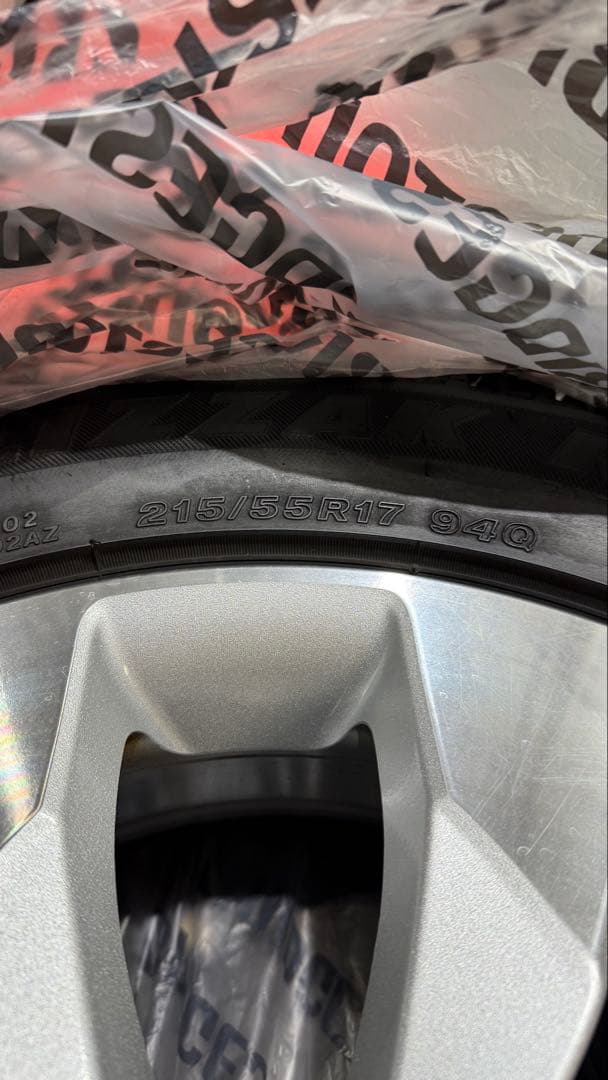 特価 オデッセイアルミスタッドレス4本セット　215/55/17ホンダ純正アルミ