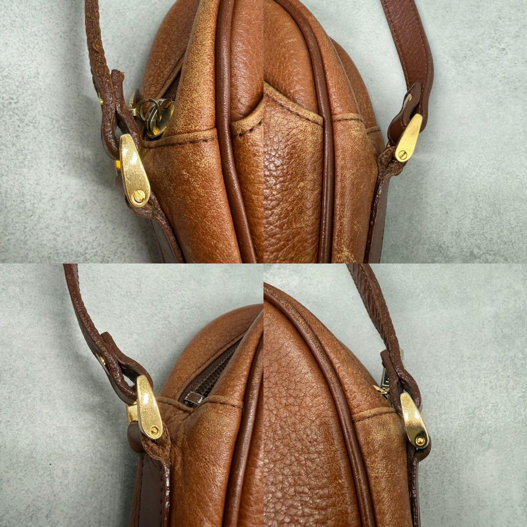 BURBERRYS バーバリー ショルダーバッグ レザー シャドーホース 茶色