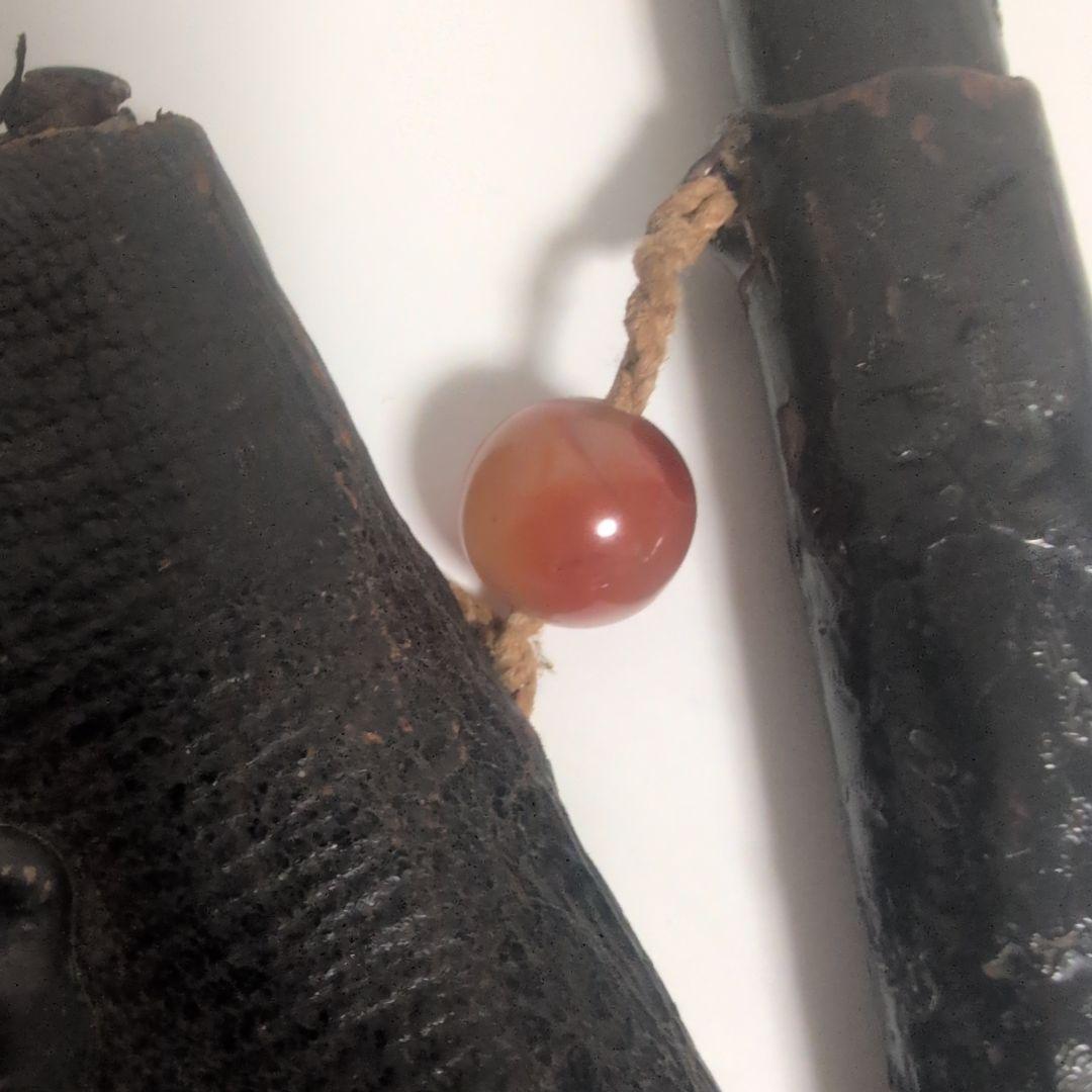 時代物　煙草入れ　煙管入れ　瑪瑙付き紐　古美術　煙管パイプ　キセル　メノウ石
