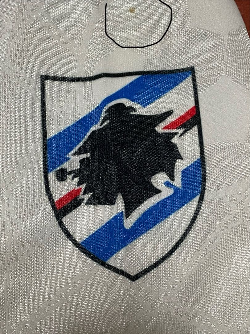 サンプドリア 94-95長袖シャツ L ホワイト　MADE IN ITALY