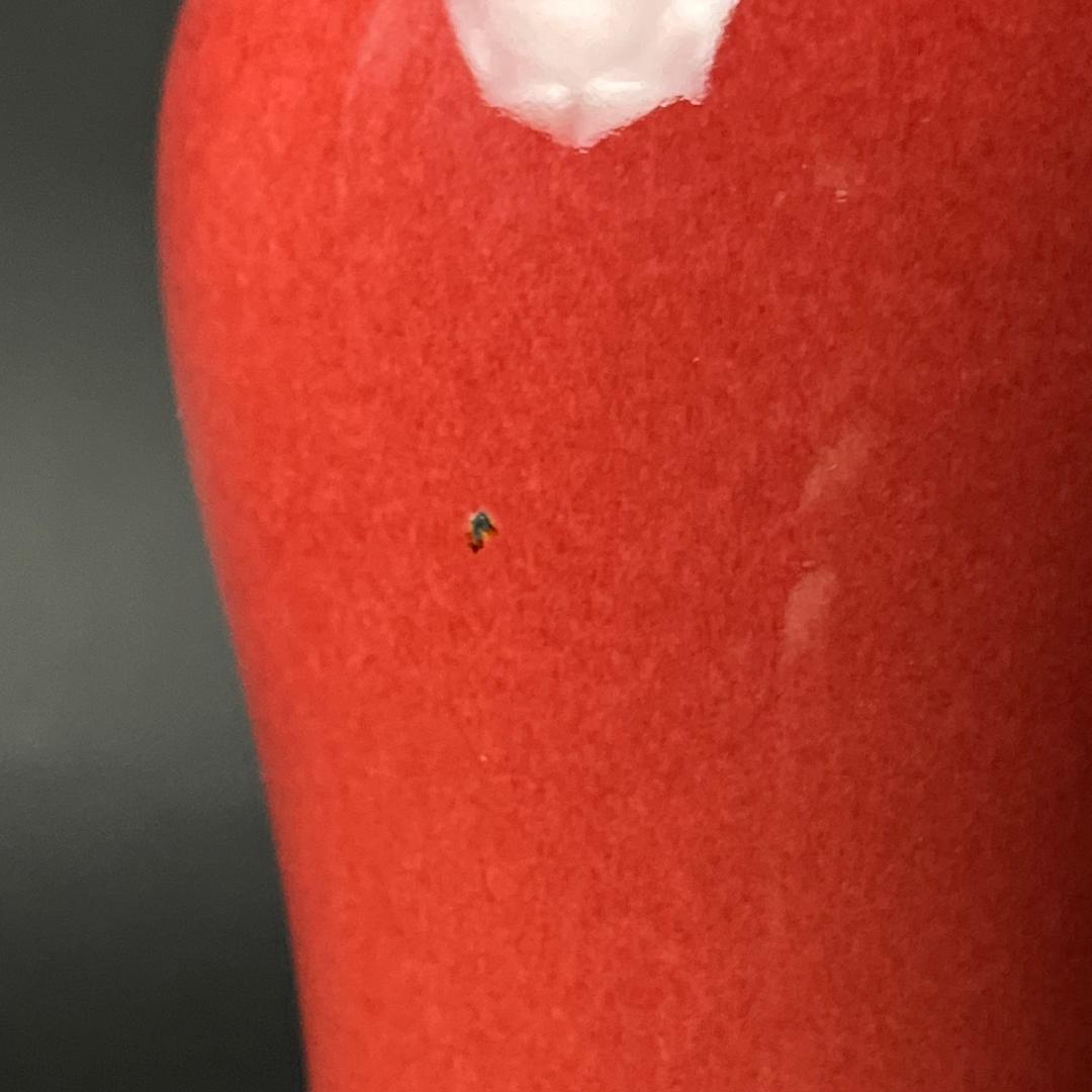 唐物 辰砂 観音瓶 大清康煕年製 款 中国美術 古玩 SN778