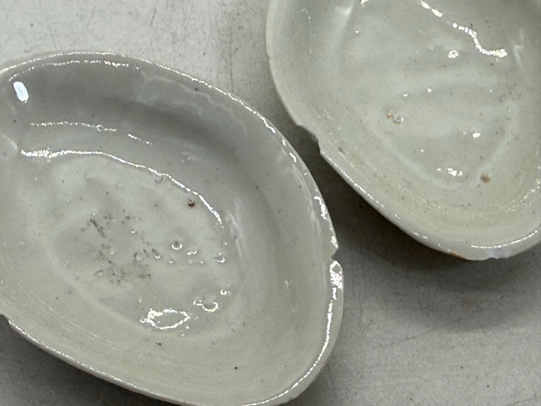 時代　白磁　菱形小皿7点　豆皿　送料込み260131