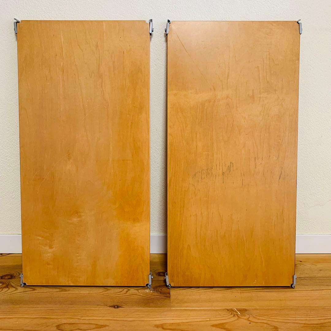 【お値下げ】無印良品 スチールユニットシェルフ5段タモ材棚キャスター付/ミニ帆立