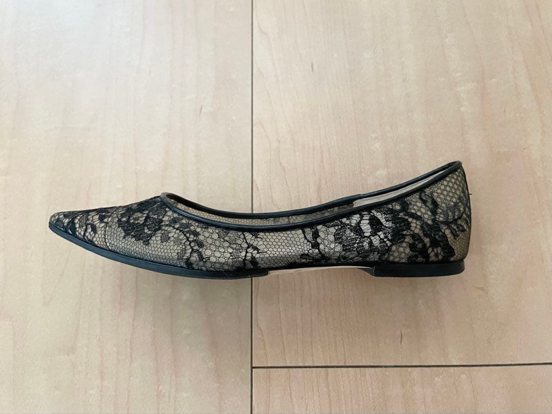 JIMMY CHOO ジミーチュウ フラットパンプス 総レース