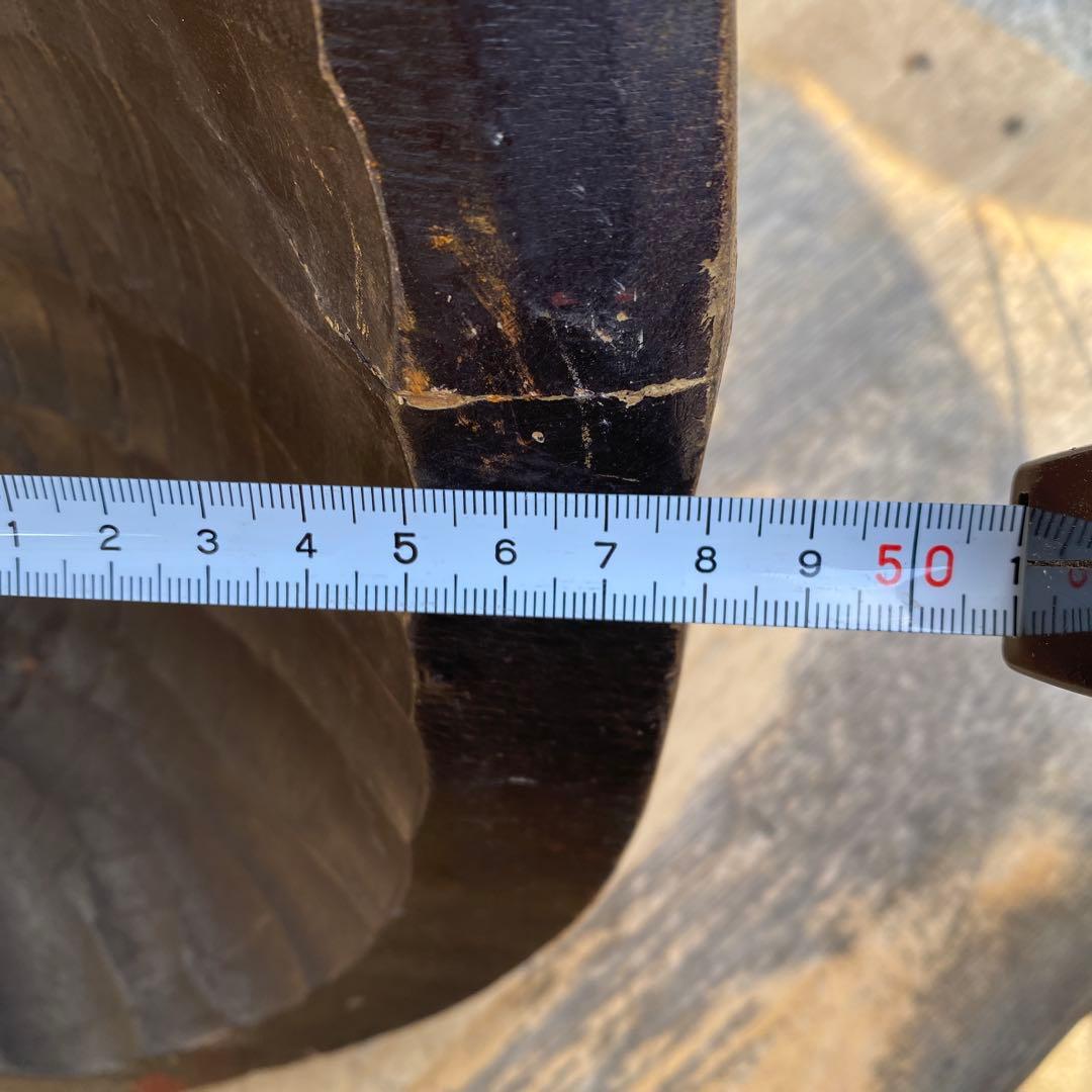 特大　木彫　天狗面　壁掛け　インテリア　横35x奥行34x縦48cm