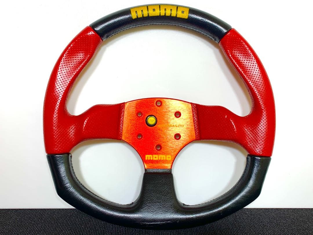 モモ COMMANDO コマンド 初代モデル レッド×ブラック 34.5パイ