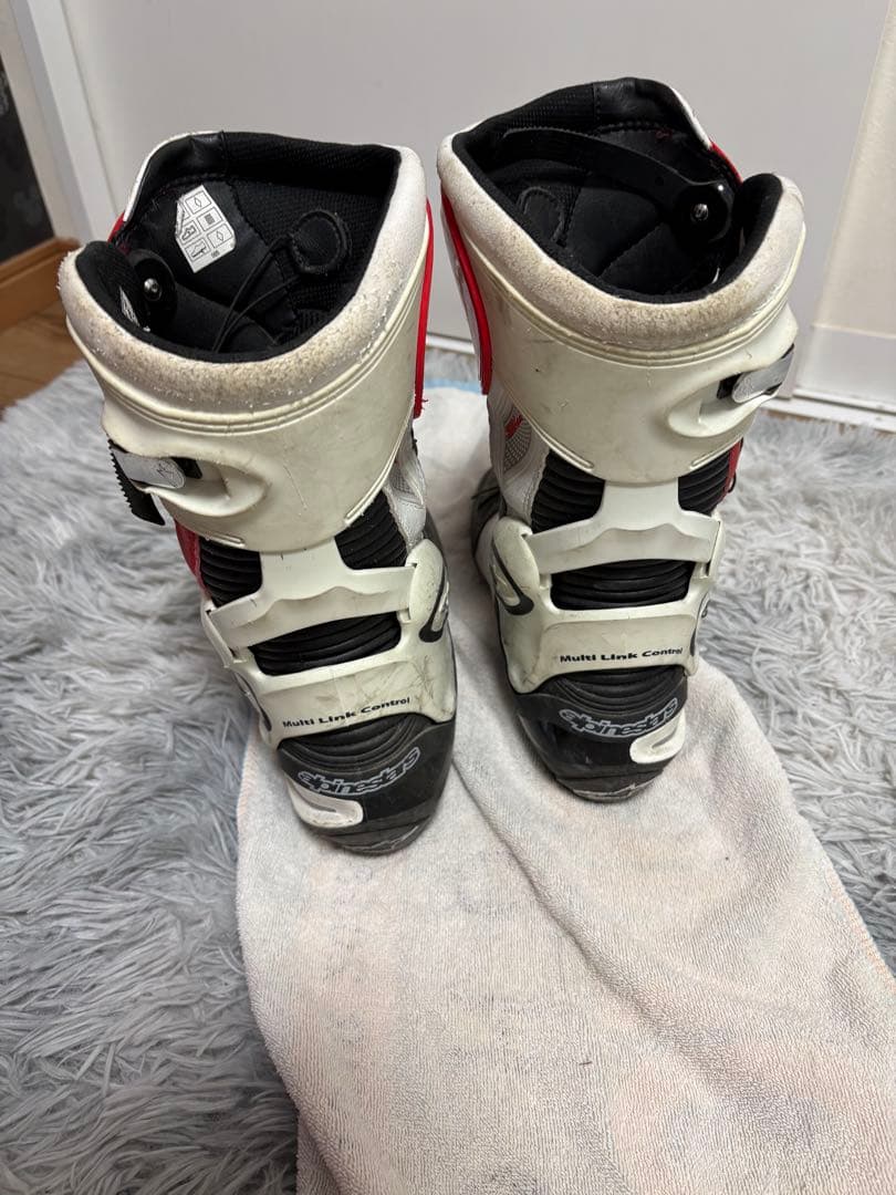 Alpinestars バイク用ブーツ ホワイト/レッド