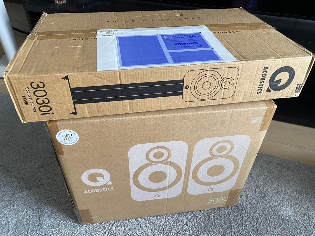 Q Acoustics 3030i スピーカー　白　本体&専用スタンド　セット