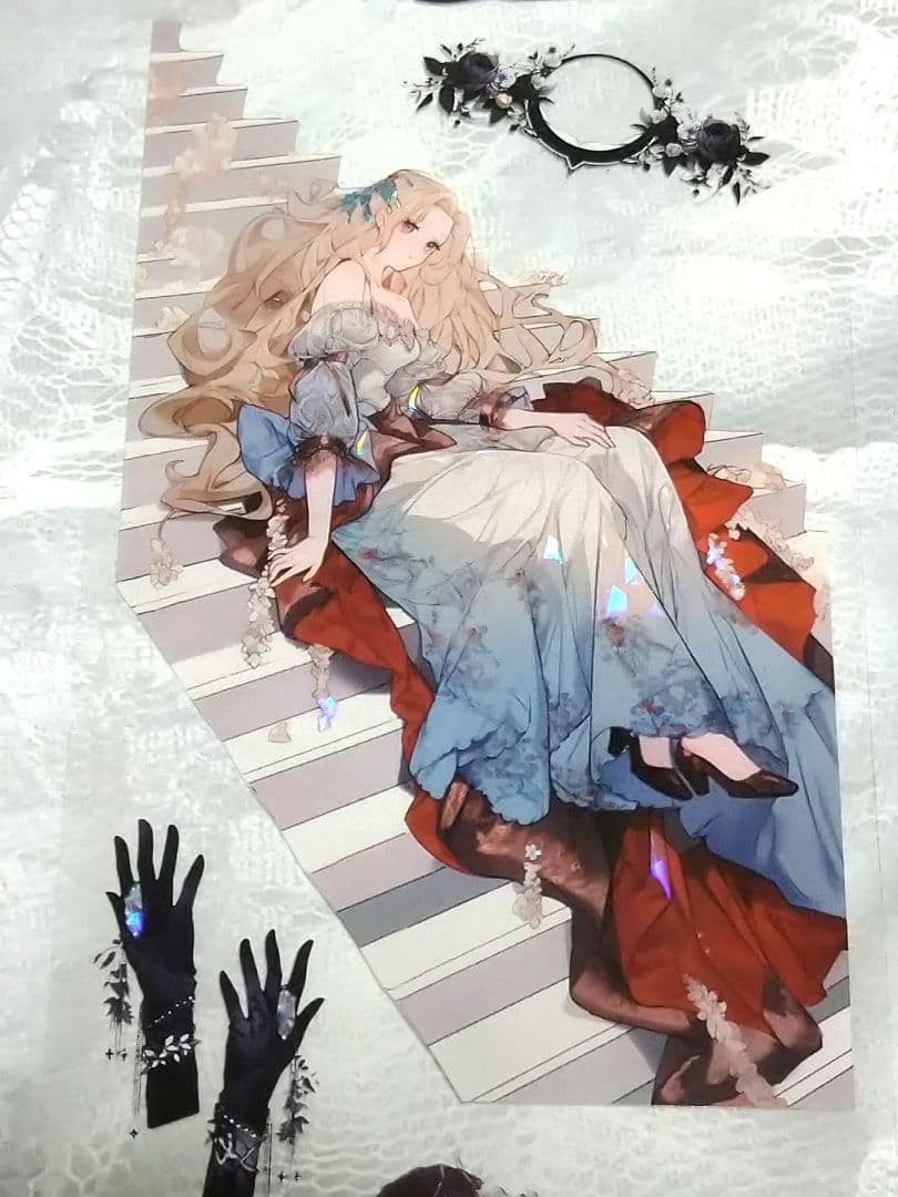 廃盤品✩J1062＃血祭影(贝壳光)紫袖烟切り売り海外人物女の子AIマステ