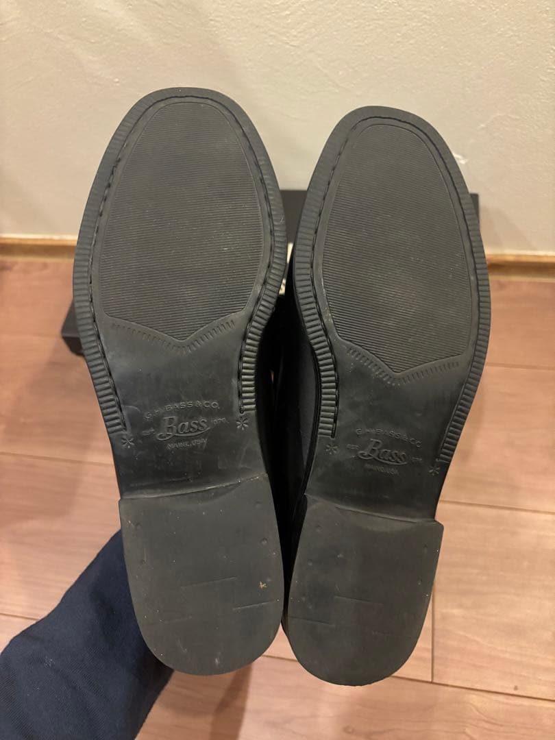 【美品】G.H.BASS weejuns ブラックローファー 25cm