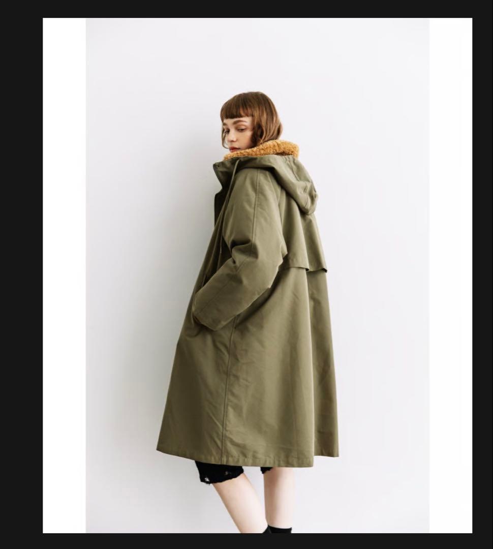 【撥水】エコファーライナー付きコート　WCJ 若槻千夏　モッズコート　完売品