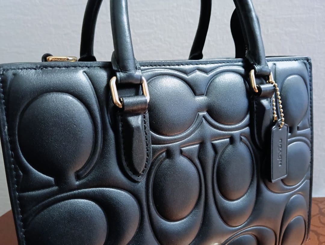 COACH マギー スモール トート バッグ・シグネチャー cy670（レザー