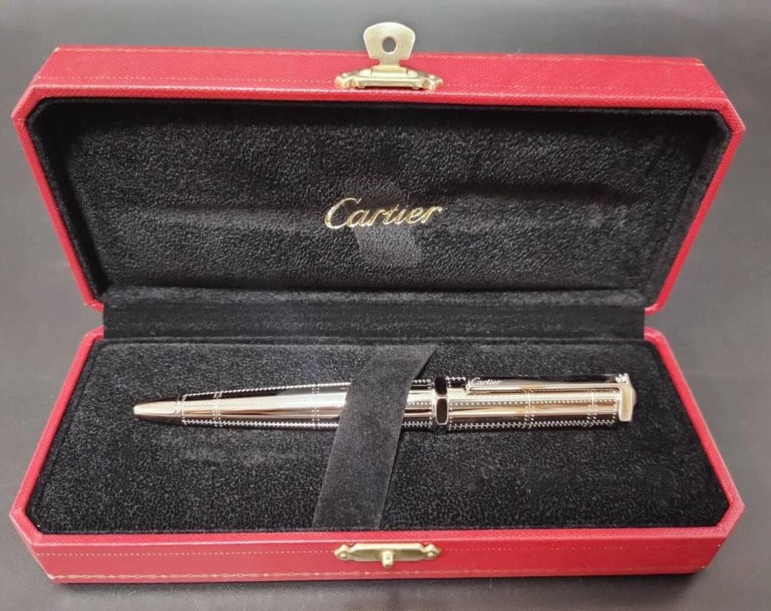 未使用 カルティエ 　サントス デュモン ボールペン パラジウム フィニッシュ