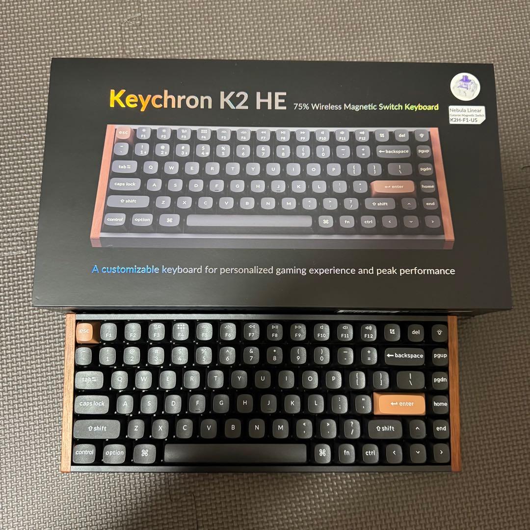 【美品】Keychron K2 HE ブラック　純正カバーセット